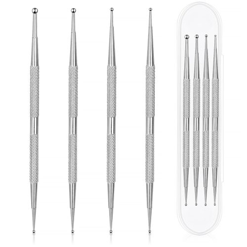Set of three long nail art dotting tool (size of tips: 3 mm*1.5mm, 2.5mm*1 mm,2mm*0.7mm)