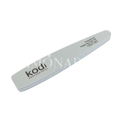 №168 File-buff for conical nails, abrasiveness 150/150, color: grey, side elements: white,size: 178*32*11.5 мм, with logo "Kodi Professional"