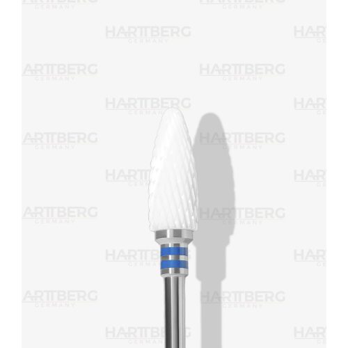 Harttberg Linkshänder Keramikfräser  Flamme Querschnitt fein 